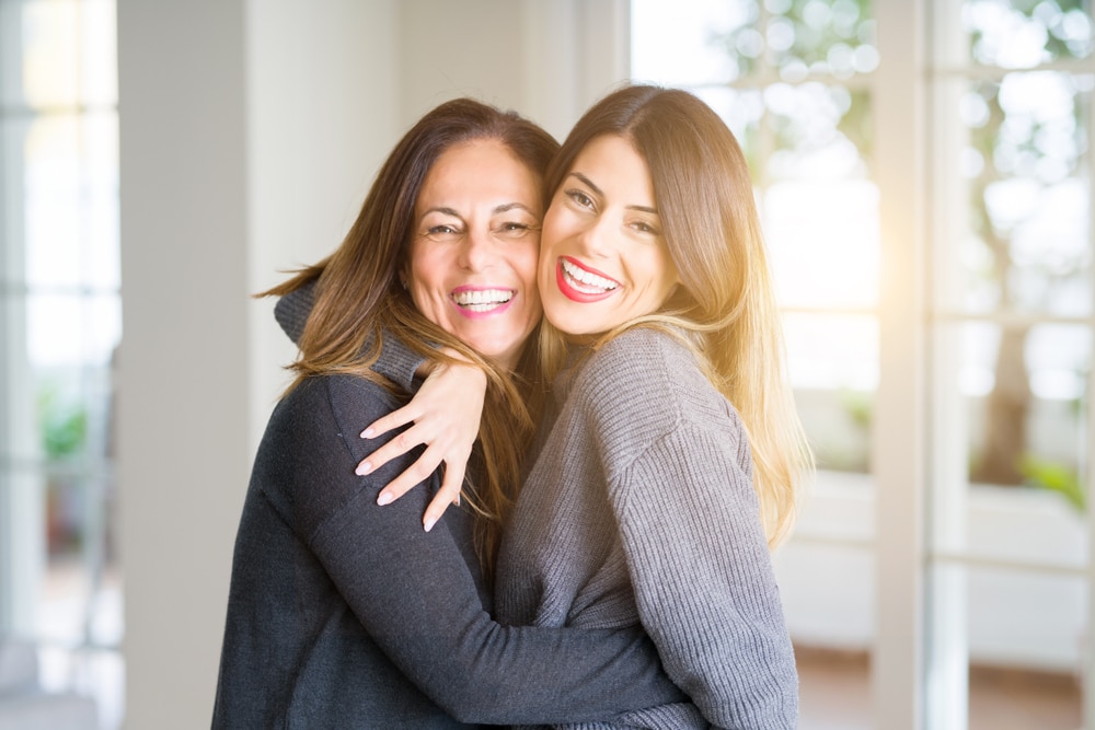 A mother and daughter show off their beautiful smiles from Cosmetic Dentistry at All Valley Dental